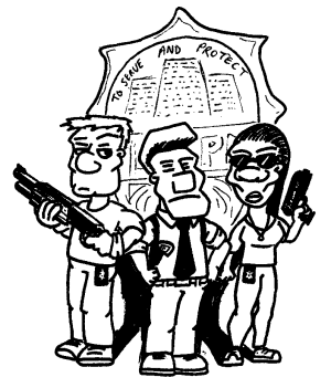  Tim, Edgar and Marsha in another universe as Miami Vice cops.