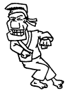 Edgar as a kung-fu master.